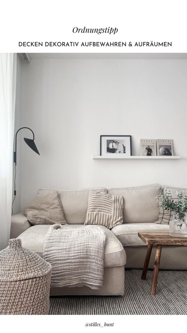 ORDNUNGSTIPP fürs Wohnzimmer 

👉🏻Teile diesen Tipp gleich & speichere ihn ab!

Wir lieben kuschelige Decken im Wohnzimmer. Damit sie nicht ständig rumliegen, habe ich einen hübschen und praktischen großen Korb mit Deckel besorgt. Abends wandern dann alle Decken zurück in den Korb und die Kissen schütteln wir nochmal auf. So ist bitzschnell alles ordentlich und aufgeräumt.

Wenn du wissen willst, wo wir unsere Fernbedienungen aufbewahren, schreib mir in die Kommentare!

#ordnungstipps #ordnungscoach #aufgeräumt #gemeinsamaufräumen #ordnungssystem #ordnungsliebe #organizingtips #wohnzimmerinspiration #verymindful #verydemure #verymindfulverydemure