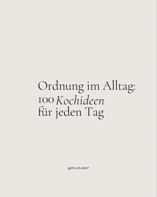 ORDNUNG IM ALLTAG - 100 Kochideen für jeden Tag

🙌🏻 wisch mal nach links und speichere dir diese Ideen gleich ab!

Die ewige Frage: Was koche ich nur heute? Über 100 leckere Kochideen sollen dich heute inspirieren und aus dem Koch-Trott holen. Denn mal ehrlich: Egal wie vorbereitet oder geplant wir sind, früher oder später gehen uns doch allen mal die Ideen aus oder?

#kochideen #kochplan #familienküche #stillesbuntküche #einfacherezepte #ordnungimalltag #wohnenundlebeninordnung #ordnungssystem #ordnungscoach #ordnungsliebe